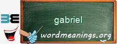 WordMeaning blackboard for gabriel